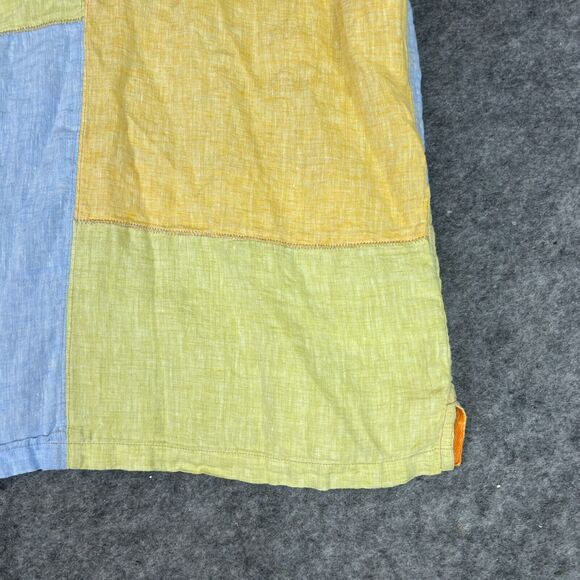 Territory‎ Ahead Shirt Mens XLT Multicolored Colorblock Linen Short Sleeve Patch - Picture 10 of 14